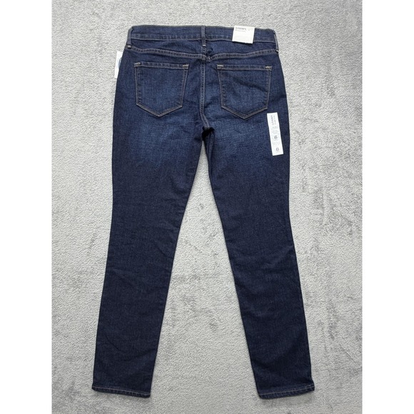 Old‎ Navy Jeans Womens 6 Short Blue Mid Rise Original Straight Stretch Denim - Picture 8 of 9